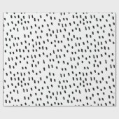 Modern zwart-wit Abstract puntpatroon trendy Cadeaupapier (Vlak)