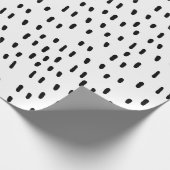 Modern zwart-wit Abstract puntpatroon trendy Cadeaupapier (Hoek)