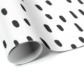 Modern zwart-wit Abstract puntpatroon trendy Cadeaupapier (Rol Hoek)