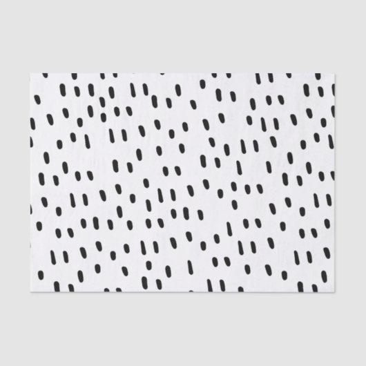 Modern zwart-wit Abstract puntpatroon trendy Tissuepapier (Voorkant)