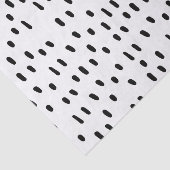 Modern zwart-wit Abstract puntpatroon trendy Tissuepapier (Detail)