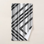 Modern zwart wit Abstract skyline patroon Bad Handdoek (Handdoek)
