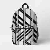 Modern zwart wit Abstract skyline patroon Bedrukte Rugzak (Voorkant)