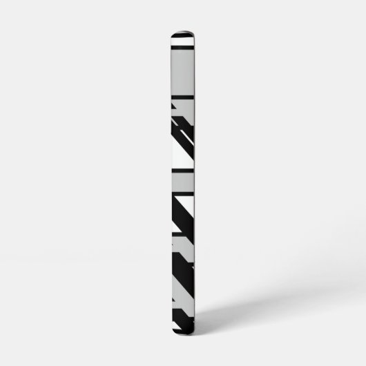 Modern zwart wit Abstract skyline patroon Samsung Galaxy Hoesje (Linkerkant)