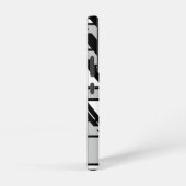 Modern zwart wit Abstract skyline patroon Samsung Galaxy Hoesje (Rechterkant)