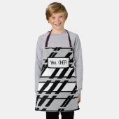 Modern zwart wit Abstract skyline patroon Schort (Gedragen)