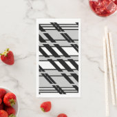 Modern zwart wit Abstract skyline patroon Servet (Insitu)