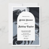 Modern zwart-wit Abstract Vrijgezellenfeest Kaart (Voorkant)