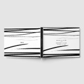 Modern zwart wit Abstracte bruiloft gunst Gastenboek (Volledig)