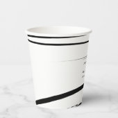 Modern zwart wit Abstracte bruiloft gunst Papieren Bekers (Voorkant)