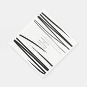 Modern zwart wit Abstracte bruiloft gunst Servet (Hoek)