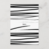 Modern zwart wit Abstracte bruiloft Informatiekaartje (Achterkant)