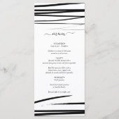 Modern zwart wit Abstracte bruiloft Menu (Voorkant)