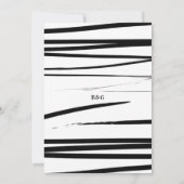 Modern zwart wit Abstracte bruiloft Save The Date (Achterkant)