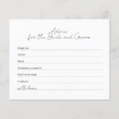 Modern zwart-wit advies voor de bruid en bruidegom flyer (Voorkant)