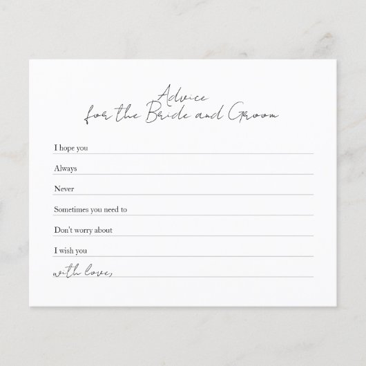 Modern zwart-wit advies voor de bruid en bruidegom flyer (Voorkant)