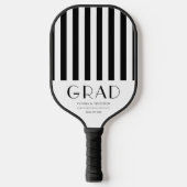 Modern zwart wit Afstuderen cadeau Pickleball Paddle (Voorkant)