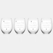 Modern Zwart-wit Afstuderen Drinkware Set Wijnglas Zonder Voet (Voorkant)