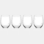 Modern Zwart-wit Afstuderen Drinkware Set Wijnglas Zonder Voet (Links)