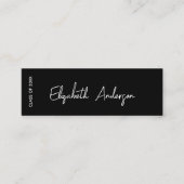 Modern Zwart Wit Afstuderen Student Afstuderen Contactkaartje (Voorkant)