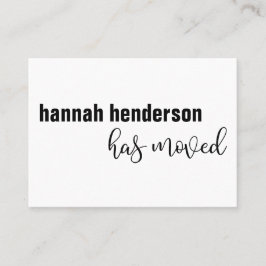 Modern zwart & wit alleenstaande persoon heeft Kaa Visitekaartje