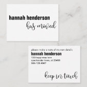 Modern zwart & wit alleenstaande persoon heeft Kaa Visitekaartje (Voorkant / Achterkant)