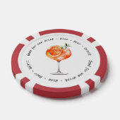 Modern Zwart Wit Aperol Drink Voucher Bruiloft Poker Chips (Enkel)