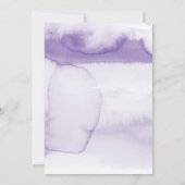 Modern zwart-wit aquarel theepartij paars kaart (Achterkant)