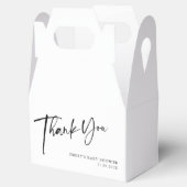 Modern zwart & wit Baby shower dank u Bedankdoosjes (Geopend)