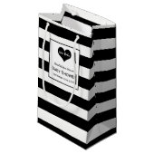 Modern zwart-wit Baby shower Klein Cadeauzakje (Voorkant Gekanteld)