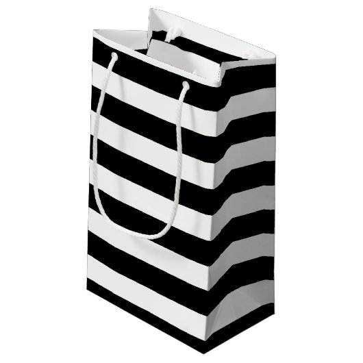 Modern zwart-wit Baby shower Klein Cadeauzakje (Achterkant Gekanteld)