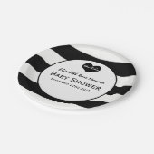 Modern zwart-wit Baby shower Papieren Bordje (Gekanteld)