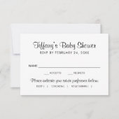 Modern zwart-wit Baby shower RSVP Kaartje (Voorkant)