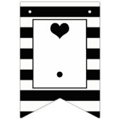 Modern zwart-wit Baby shower Vlaggetjes (Tweede vlag)