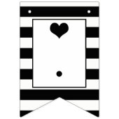 Modern zwart-wit Baby shower Vlaggetjes (Eerste vlag)