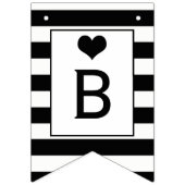 Modern zwart-wit Baby shower Vlaggetjes (Derde vlag)