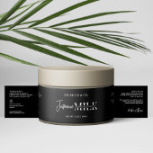 Modern Zwart Wit Bad Body Jar Wrapper Label Waterfles Etiket