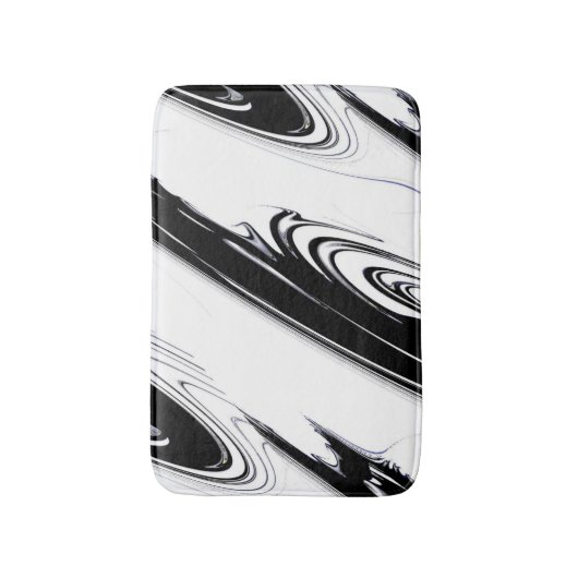 Modern zwart-wit badmat (Voorkant Verticaal)