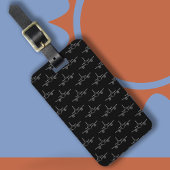 Modern zwart-wit Bagagelabel