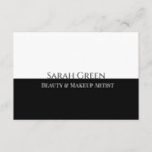 Modern Zwart-wit Beauty Cadeaubon Informatiekaartje (Voorkant)