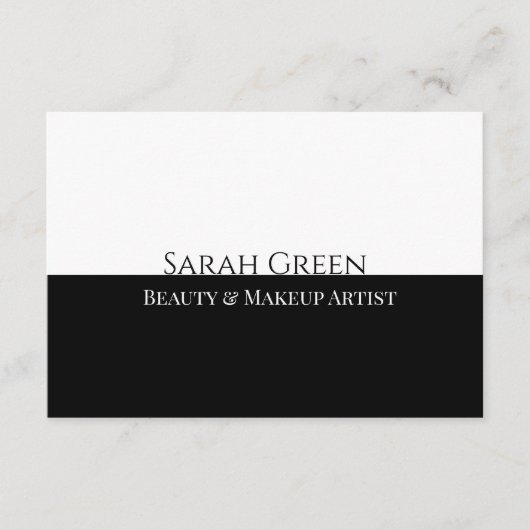 Modern Zwart-wit Beauty Cadeaubon Informatiekaartje (Voorkant)