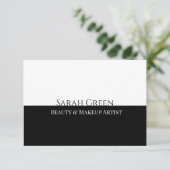 Modern Zwart-wit Beauty Cadeaubon Informatiekaartje (Staand voorkant)