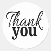 Modern zwart-wit bedankt zegel (Voorkant)