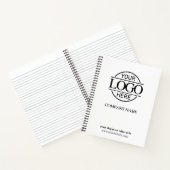 Modern Zwart Wit Bedrijf Bedrijf Logo Notitieboek (Binnen)