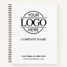 Modern Zwart Wit Bedrijf Bedrijf Logo Notitieboek
