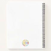 Modern Zwart Wit Bedrijf Bedrijf Logo Notitieboek (Achterkant)