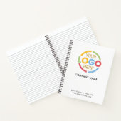 Modern Zwart Wit Bedrijf Bedrijf Logo Notitieboek (Binnen)