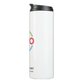 Modern Zwart Wit Bedrijfsbedrijf Business Logo Thermosbeker (Geroteerd rechts)