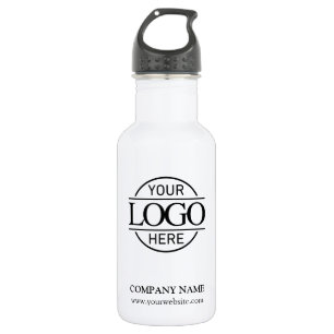 Modern Zwart Wit Bedrijfsbedrijf Business Logo Waterfles