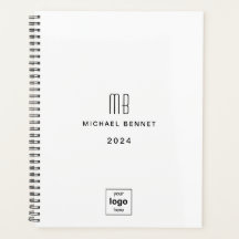 Modern zwart-wit bedrijfslogo 2024 